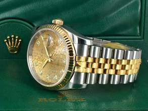 Thumbnail von Rolex Datejust 36 116233 36mm Gold Jubilee Dial With Big Diamonds - Full Set 2009