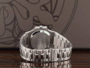 Thumbnail von Patek Philippe Nautilus 3800 Schwarz Römisches Zifferblatt Wie neu Komplettset 1998