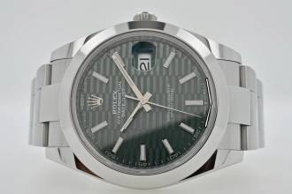 Thumbnail von Rolex Datejust 41 126300 Green Motif Fluted Dial Oyster