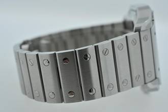 Thumbnail von Cartier Santos de Cartier Großes schwarzes Zifferblatt WSSA0096