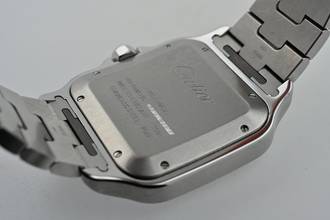 Thumbnail von Cartier Santos de Cartier Großes schwarzes Zifferblatt WSSA0096