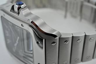 Thumbnail von Cartier Santos de Cartier Großes schwarzes Zifferblatt WSSA0096