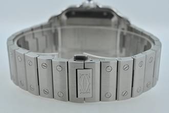 Thumbnail von Cartier Santos de Cartier Großes schwarzes Zifferblatt WSSA0096