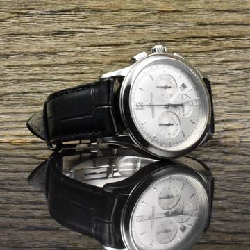 Jaeger-LeCoultre Master Chronograph Q1538420 Silver Dial Automatic B&P