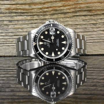 Tudor Submariner Date by Rolex 75090 Vintage Nice Tritium - 1989 Box