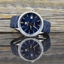 Thumbnail von TAG Heuer Carrera Quartz Blue Dial - Factory Diamond Bezel