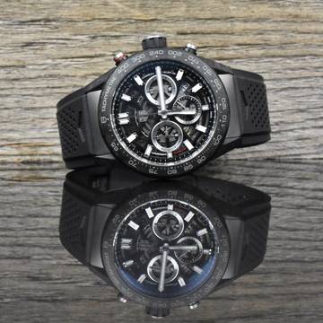 TAG Heuer Carrera 02 Carrera Carbon Skeleton Chronograph 45MM SERVICE 2026 Automatik