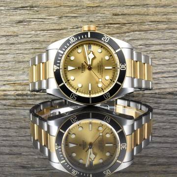 Tudor Black Bay S&G 79733N Champagne Sunray Dial - unpoliert - Stahl Gold