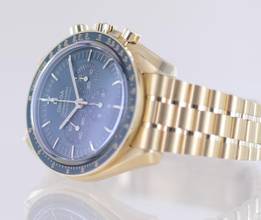 Thumbnail von Omega Speedmaster Professional Moonwatch Chronograph 18K Moonshinegold green dial 42 B+P