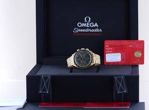 Thumbnail von Omega Speedmaster Professional Moonwatch Chronograph 18K Moonshinegold green dial 42 B+P