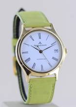 Thumbnail von Jaeger-LeCoultre Heraion Date 18K Gold Dresswatch 34mm Lederband Cal 889 rar