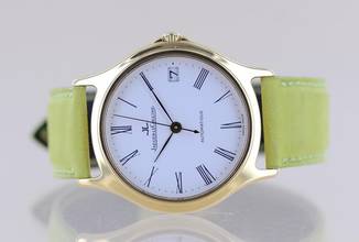 Thumbnail von Jaeger-LeCoultre Heraion Date 18K Gold Dresswatch 34mm Lederband Cal 889 rar