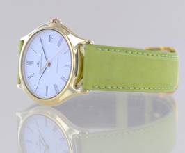 Thumbnail von Jaeger-LeCoultre Heraion Date 18K Gold Dresswatch 34mm Lederband Cal 889 rar