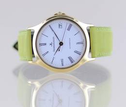 Thumbnail von Jaeger-LeCoultre Heraion Date 18K Gold Dresswatch 34mm Lederband Cal 889 rar