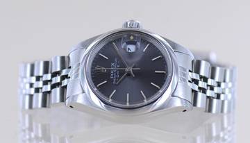 Thumbnail von Rolex Oyster Perpetual Lady Date grey index dial Jubiléband 26mm polished Bezel