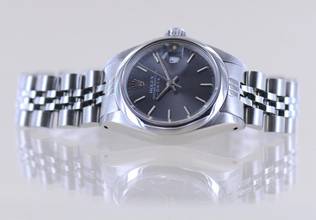 Thumbnail von Rolex Oyster Perpetual Lady Date grey index dial Jubiléband 26mm polished Bezel