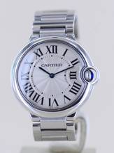 Thumbnail von Cartier Ballon Bleu 36mm Steel Automatic Klassiker Luxusuhr Silver roman dial 36mm Unisex B+P