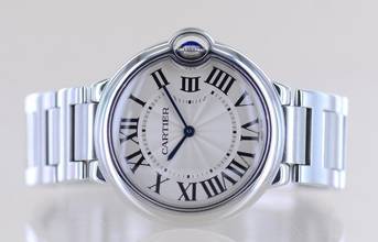 Thumbnail von Cartier Ballon Bleu 36mm Steel Automatic Klassiker Luxusuhr Silver roman dial 36mm Unisex B+P