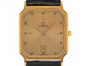 Thumbnail von Omega Classic De Ville Date Ref.196.980 Bj.1990 Full Set sehr gut Vintage De Ville Date 18kt Gelbgold
