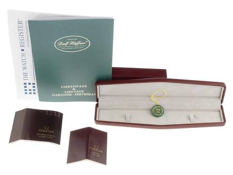  Omega Classic De Ville Date Ref.196.980 Bj.1990 Full Set sehr gut Vintage De Ville Date 18kt Gelbgold 