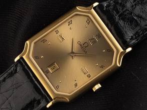 Thumbnail von Omega Classic De Ville Date Ref.196.980 Bj.1990 Full Set sehr gut Vintage De Ville Date 18kt Gelbgold