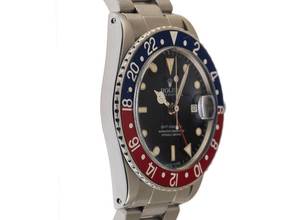 Thumbnail von Rolex GMT-Master Pepsi open 6/9 Ref.1675 1984 Box&Beschreibung Original Vintage Unpoliert GMT Master Pepsi open 6/9 Oyster Armband