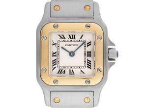 Thumbnail von Cartier Santos Galbée Lady Ref.0902 1993 Full Set Original Vintage Unpoliert Santos Galbee Lady PM kleines Modell