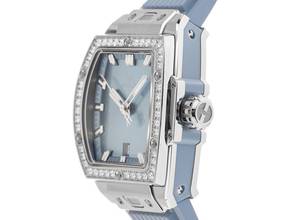 Thumbnail von Hublot Big Bang Unico Ref.682.SX.717B.RX.1204 2026 Full Set Ungetragen Spirit of Big Bang Steel Coal Blue Lady Diamanten 0,88ct Kautschuk Faltschließe