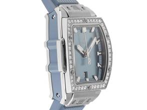Thumbnail von Hublot Big Bang Unico Ref.682.SX.717B.RX.1204 2026 Full Set Ungetragen Spirit of Big Bang Steel Coal Blue Lady Diamanten 0,88ct Kautschuk Faltschließe