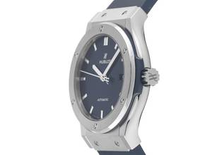 Thumbnail von Hublot Classic Fusion Blue Titan Ref.542.NX.7170.RX 2026 Full Set Ungetragen Classic Fusion Titanium Blue Kautschuk Faltschließe