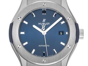 Thumbnail von Hublot Classic Fusion Blue Titan Ref.542.NX.7170.RX 2026 Full Set Ungetragen Classic Fusion Titanium Blue Kautschuk Faltschließe