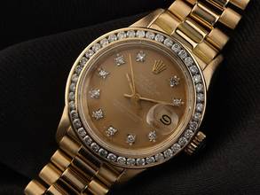 Thumbnail von Rolex Lady-Datejust Ref.69178 Bj.1988 Box&Beschreibung sehr gut Vintage Datejust 18kt Gelbgold 71g Diamanten 0,60ct open 6/9