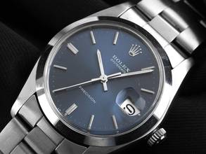 Thumbnail von Rolex Oysterdate Precision Ref.6694 1978 LC 100 Full Set Original Vintage Unpoliert Oysterdate Precision Blau open 6/9 Stahl Oyster Armband