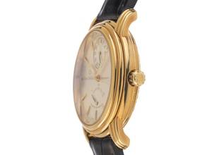 Thumbnail von Carl F. Bucherer Archimedes GMT Power Reserve Ref.10.021 Bj.1996 original Box Original Vintage Unpoliert Archimedes GMT Power Reserve 18kt Gelbgold Krokoleder Faltschließe 81g