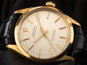 Thumbnail von Rolex Oyster Perpetual 34 Ref.1005 1966 Box&Beschreibung Original Vintage Unpoliert Oyster Perpetual 18kt Gelbgold