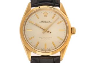 Thumbnail von Rolex Oyster Perpetual 34 Ref.1005 1966 Box&Beschreibung Original Vintage Unpoliert Oyster Perpetual 18kt Gelbgold