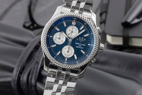 Breitling Bentley Mark VI Chronograph Stahl / Platin Automatik Ref P19362