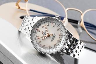 Thumbnail von Breitling Navitimer 35 MOP Diamond Edelstahl Automatik Damenuhr Ref. A17395