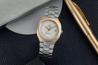 Thumbnail von Omega Seamaster Polaris Stahl / Gold Quarz Herrenuhr Ref. 396.1022 Vintage