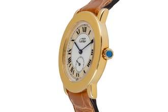 Thumbnail von Cartier must Ronde LM 925 Silber vergoldet Quarz Herrenuhr Ref. W1006922 1810 1