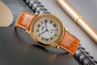 Thumbnail von Cartier must Ronde LM 925 Silber vergoldet Quarz Herrenuhr Ref. W1006922 1810 1