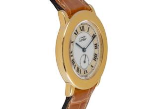 Thumbnail von Cartier must Ronde LM 925 Silber vergoldet Quarz Herrenuhr Ref. W1006922 1810 1