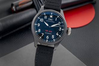 Thumbnail von IWC Große Fliegeruhr Top Gun Big Pilot Watch 43 Top Gun Keramik / Titan Automatik Ref. IW329801 B&P 2022