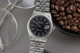 Thumbnail von Rolex Datejust 36 Black Dial Oyster Edelstahl Automatik Herrenuhr Ref. 16030