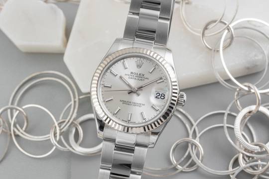 Rolex Datejust 31 Silver Dial Stahl / Weissgold Automatik Damenuhr Ref. 278274