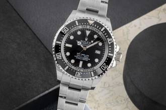 Thumbnail von Rolex Sea-Dweller Deepsea Black Dial Oyster Stahl Automatik Ref 116660 B&P LC100