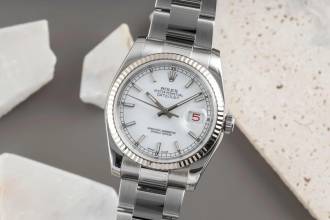 Thumbnail von Rolex Datejust 36 White Dial Stahl / Gold Automatik Herrenuhr Ref 116234 G-Serie