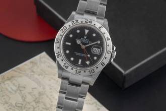 Thumbnail von Rolex Explorer II Black Dial Oyster Stahl Automatik Herrenuhr Ref 16570T F-Serie