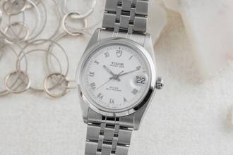 Thumbnail von Tudor Prince Date White Roman Dial Edelstahl Automatik Herrenuhr Ref. 74000N