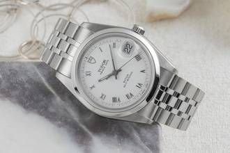 Thumbnail von Tudor Prince Date White Roman Dial Edelstahl Automatik Herrenuhr Ref. 74000N